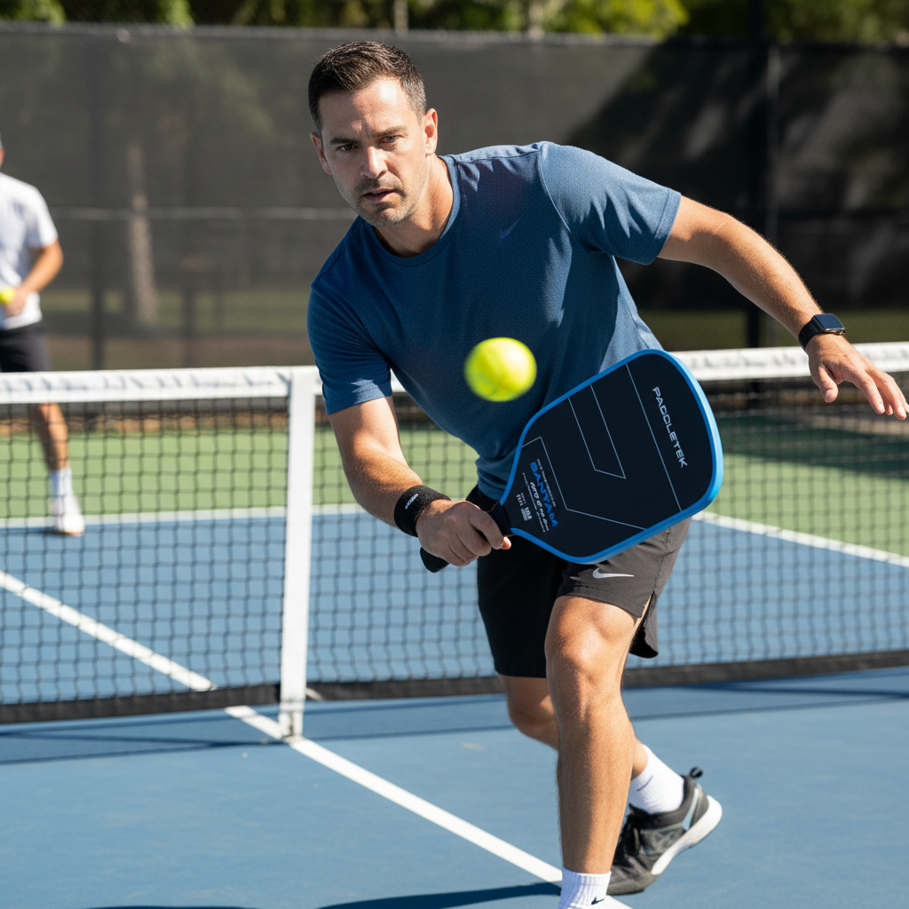 Bantam GTO-C 14.3mm Cold Pressed STEEL TWIST WEIGHT& BALANCE SYSTEM RAW Carbon Fiber CARBON Pickleball Paddle